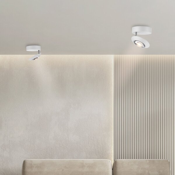 Lampa Sufitowa PURE, Oculis, ściemnialny, biały, salon, metal, nowoczesny