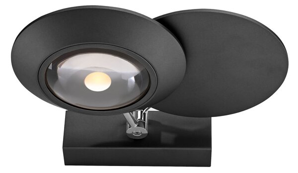Lampa Ścienna PURE, Oculis, ściemnialny, czarny, sypialnia, metal, nowoczesny