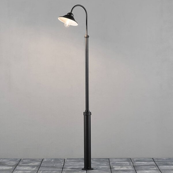 Konstsmide Lampa na maszt Vega, czarna, 1-punktowa, 240 cm możliwość ściemniania, czarny, aluminium