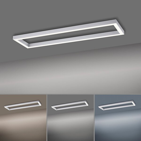 Lampa Sufitowa PURE, PURE Lines Square, ściemnialny, szary, salon, metal, nowoczesny