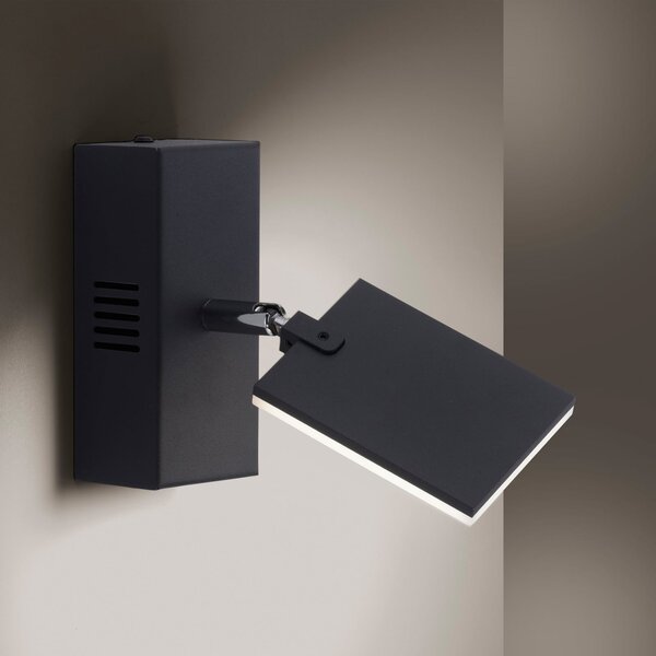 Lampa Ścienna PURE, Mira, ściemnialny, czarny, salon, metal, nowoczesny