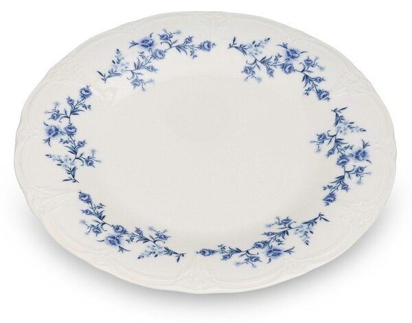 Biały/niebieski porcelanowy talerz ø 27,5 cm Retro – BonBistro
