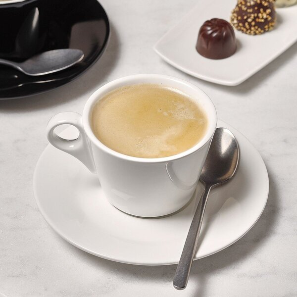 Biały porcelanowy spodek ø 12,5 cm Barista – BonBistro