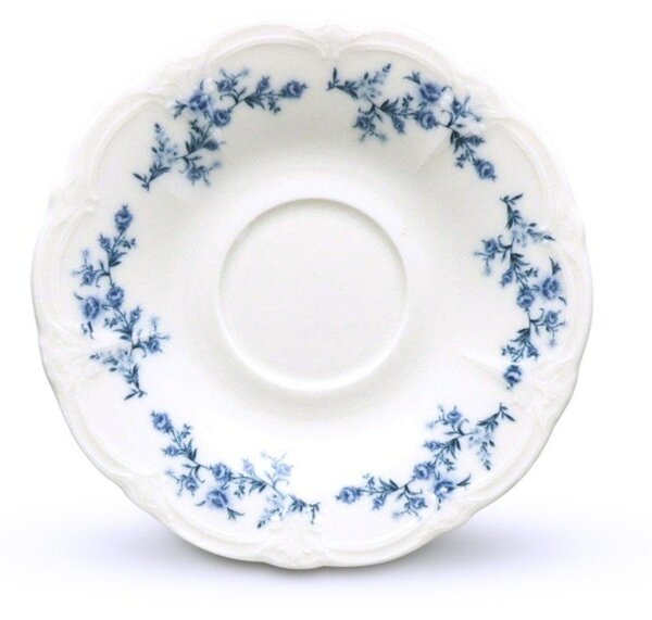 Biały/niebieski porcelanowy spodek ø 12 cm Retro – BonBistro