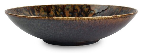 Brązowy głęboki porcelanowy talerz ø 21 cm Resto – BonBistro