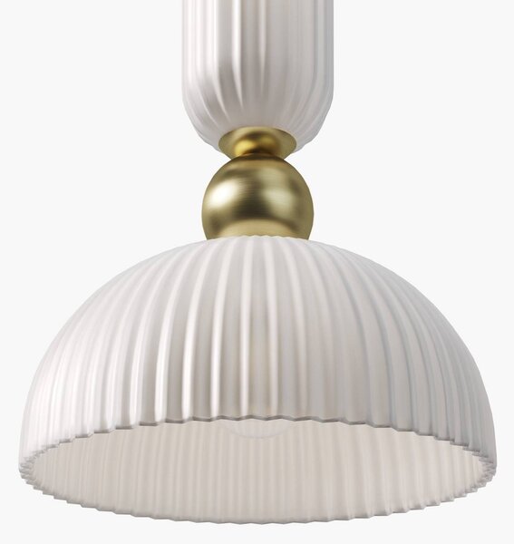 Maytoni Lampa wisząca szklana Antic, możliwość ściemniania, biały / opal, salon / jadalnia, szkło