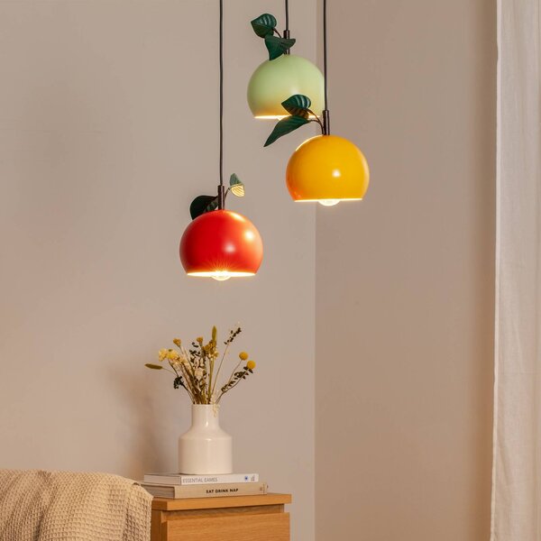 Lampa wisząca Apple mix Luminex, możliwość ściemniania, czarny, salon / jadalnia, metal