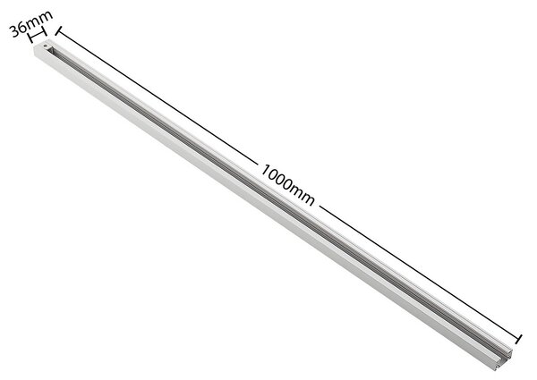 System szynowy Lindby Linaro, GU10, 4-punktowa, biały, Ø 9 cm Linaro Lindby, możliwość ściemniania, biały / opal, przedpokój, metal, nowoczesny