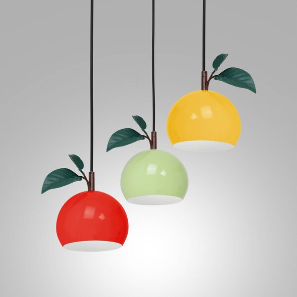Lampa wisząca Apple mix Luminex, możliwość ściemniania, czarny, salon / jadalnia, metal