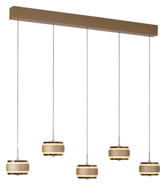 Lampa Wisząca PURE, Falling Rings, ściemnialny, antyczny mosiądz, salon, metal, nowoczesny