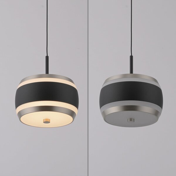 Lampa Wisząca PURE, Falling Rings, ściemnialny, czarny, salon, metal, nowoczesny
