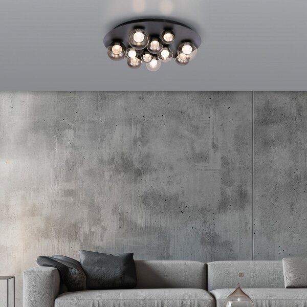 Lampa Sufitowa PURE, Popup, ściemnialny, szary, salon, metal