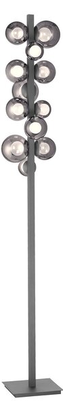 Lampa Podłogowa PURE, Popup, ściemnialny, szary, salon, aluminium, nowoczesny