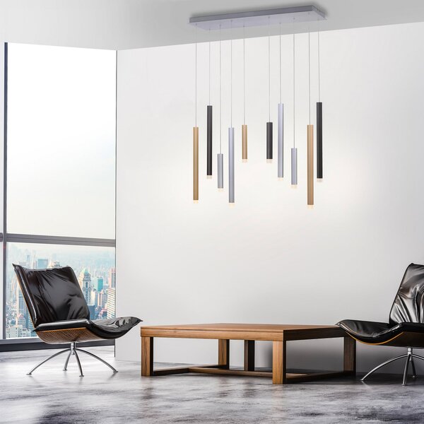 Lampa Wisząca PURE, Gemin, ściemnialny, salon, metal, nowoczesny