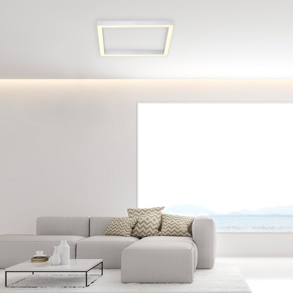 Lampa Sufitowa PURE, PURE Lines Square, ściemnialny, metaliczny, salon, metal, nowoczesny