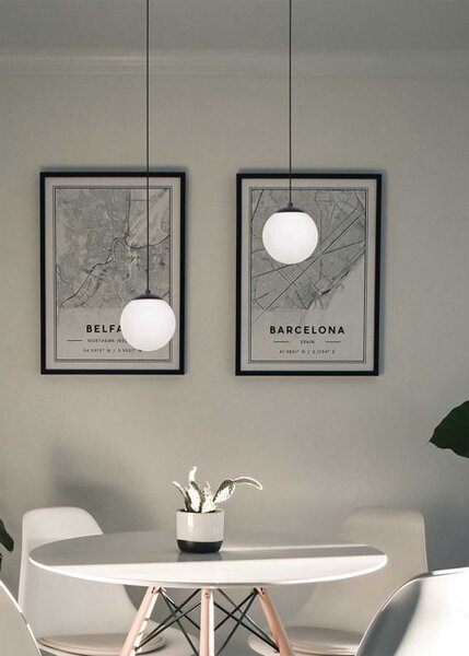 Lampa wisząca szklana kula 16 cm - 7X S800 D8-L48