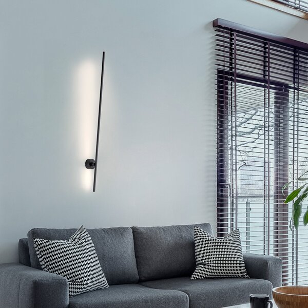 Lampa Ścienna PURE, Pure Grafo, czarny, salon, metal, nowoczesny