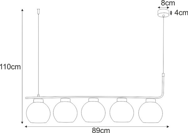 Industrialna duża lampa wisząca nad stół - 3X S809 F7-N92