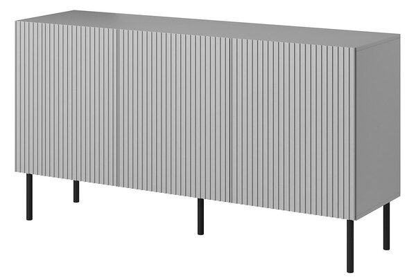 Szara nowoczesna komoda lamelowana D6-K58