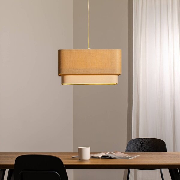 Lampa wisząca Kwadro Duo Maco Design, możliwość ściemniania, salon / jadalnia, tkanina / materiał / jedwab