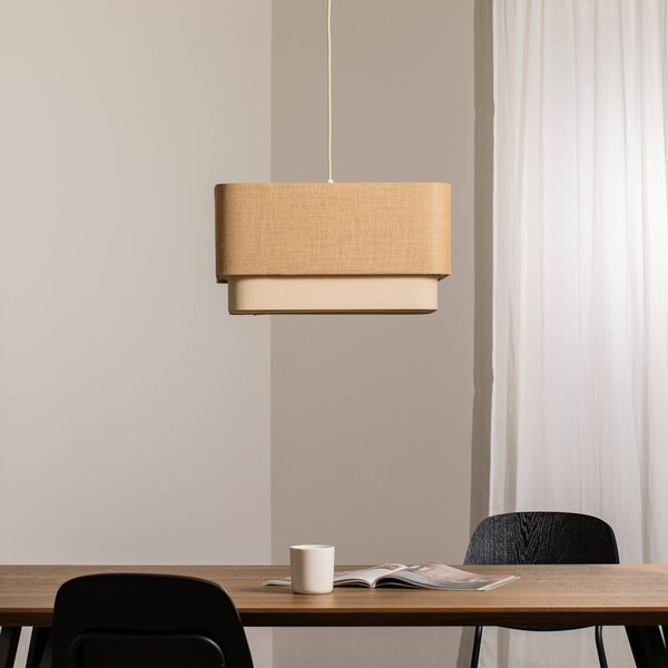 Lampa wisząca Kwadro Duo Maco Design, możliwość ściemniania, salon / jadalnia, tkanina / materiał / jedwab