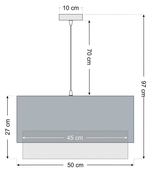 Lampa wisząca Kwadro Duo Maco Design, możliwość ściemniania, salon / jadalnia, tkanina / materiał / jedwab