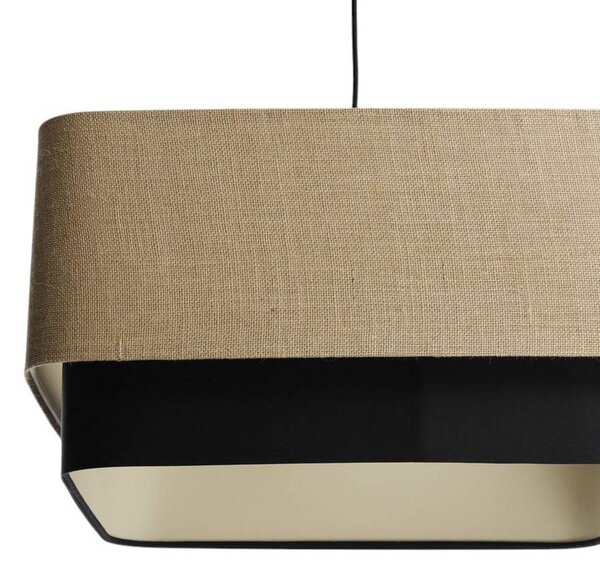 Lampa wisząca Kwadro Duo Maco Design, możliwość ściemniania, salon / jadalnia, tkanina / materiał / jedwab