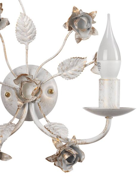 Kinkiet Carolina ONLI, możliwość ściemniania, biały / opal, salon / jadalnia, metal, florentyński
