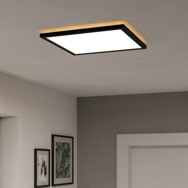 EGLO connect Inteligentna lampa sufitowa Connect Rovito-Z, możliwość ściemniania, czarny, salon / jadalnia, tworzywo sztuczne