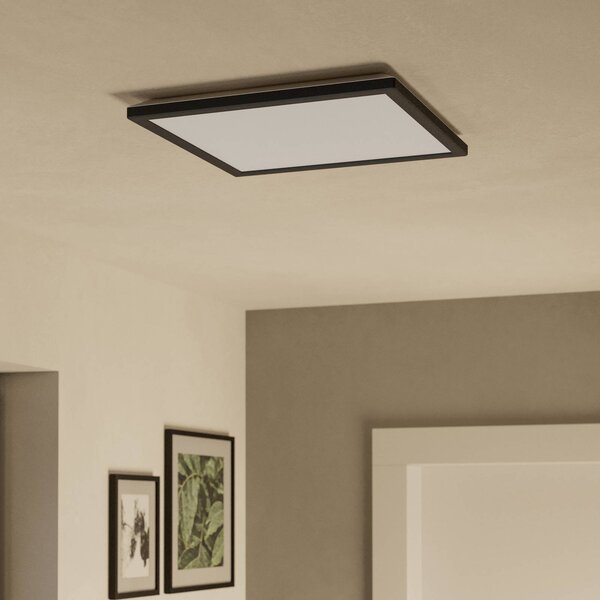 EGLO connect Inteligentna lampa sufitowa Connect Rovito-Z, możliwość ściemniania, czarny, salon / jadalnia, tworzywo sztuczne
