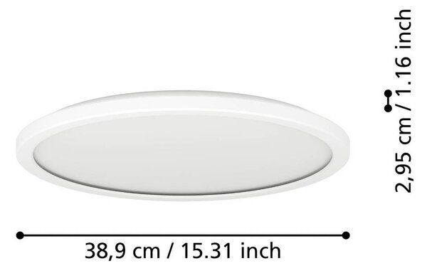 EGLO connect Inteligentna lampa sufitowa Connect Rovito-Z, możliwość ściemniania, biały / opal, salon / jadalnia, tworzywo sztuczne