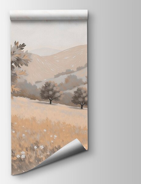 Fototapeta Krajobraz z drzewami i wzgórzami, Fototapety Natura, Popularne Fototapety, w03656v1 - Tapeko.pl