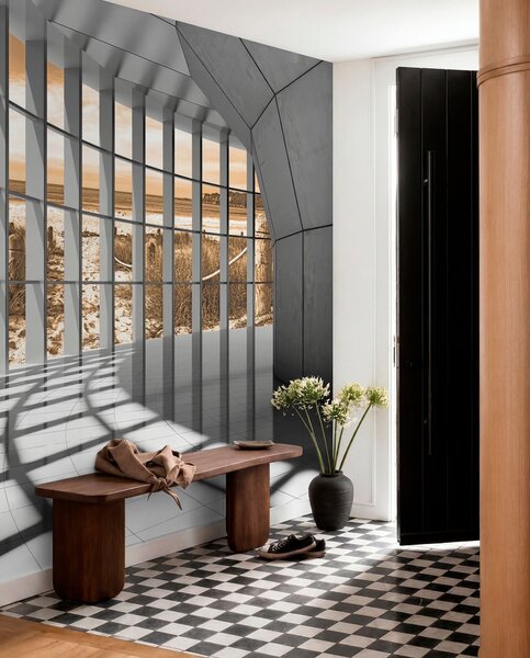 Fototapety Brązowy, czcionka i wzór, Fototapety 3D, Fototapety 3d tunel, u70513v3 : Uwalls.pl