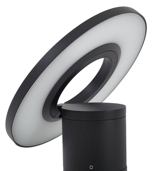 Arcchio słupek oświetleniowy LED Tovio, wysokość 81 cm, czujnik, antracyt Tovio, aluminiowy / szary / cynkowy, aluminium, nowoczesny
