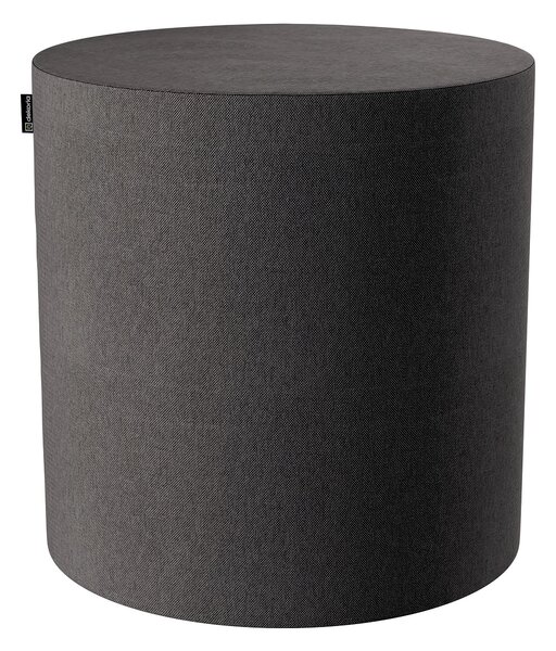 Puf Barrel kolor szary tkanina strukturalna