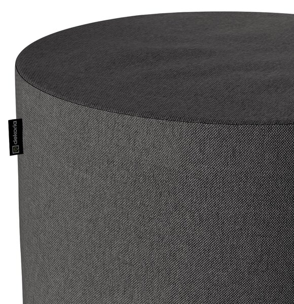 Puf Barrel kolor szary tkanina strukturalna