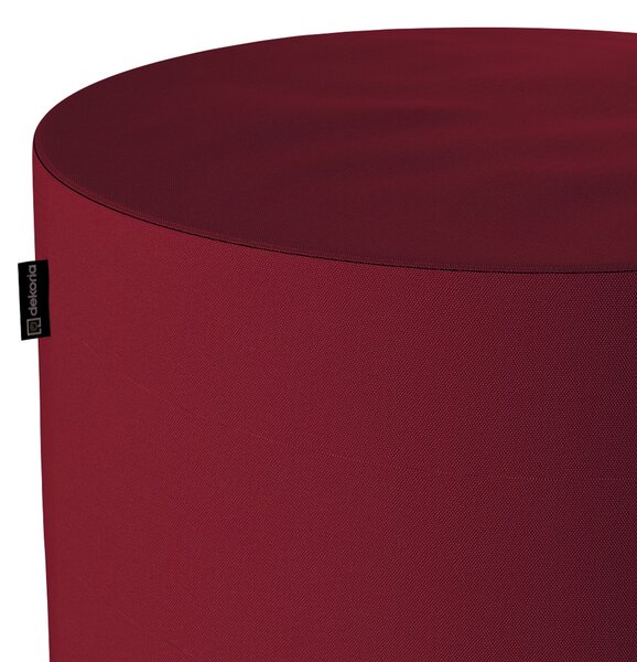 Puf Barrel kolor czerwony tkanina strukturalna