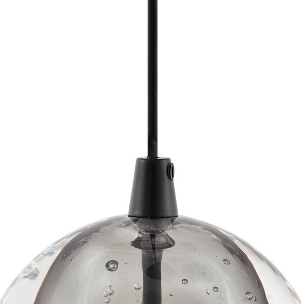 Lampa wisząca szklana Hayley Lucande, przezroczysty / transparentny, salon / jadalnia, szkło, nowoczesny