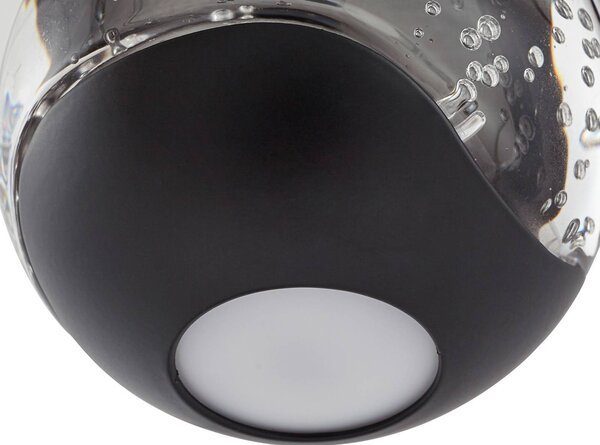 Lampa wisząca szklana Hayley Lucande, przezroczysty / transparentny, salon / jadalnia, szkło, nowoczesny