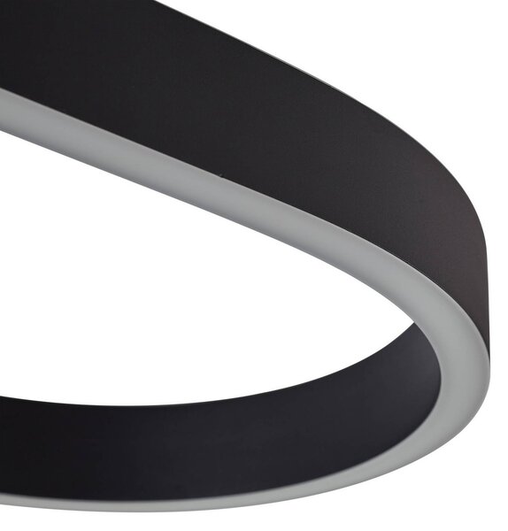 Inteligentna lampa wisząca Melinay Lucande, możliwość ściemniania, czarny, salon / jadalnia, aluminium, nowoczesny