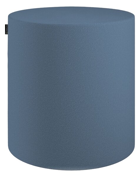 Puf Barrel kolor niebieski tkanina strukturalna