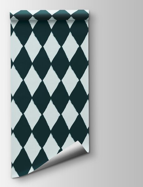 Fototapeta Czarno-biały wzór w romby, Fototapety Geometryczne, Popularne Fototapety, w03790v2 - Tapeko.pl