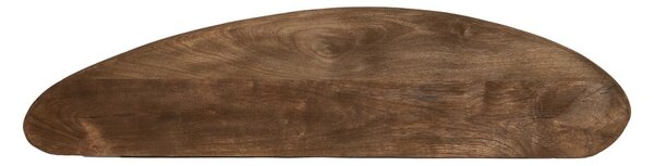 Półka z litego drewna mango w ciemnym naturalnym kolorze 70 cm Ginosu – Light & Living