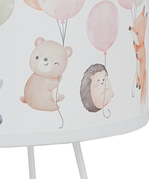 Lampa stołowa Freddy Duolla, multikolor, pokój dziecięcy, tkanina / materiał / jedwab