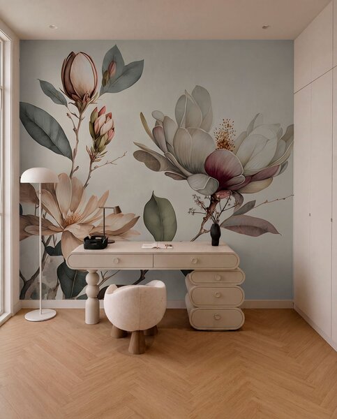 Fototapety Ilustracja magnolia, Fototapety Kwiaty, u93020 : Uwalls.pl