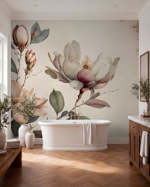 Fototapety Ilustracja magnolia, Fototapety Kwiaty, u93020 : Uwalls.pl