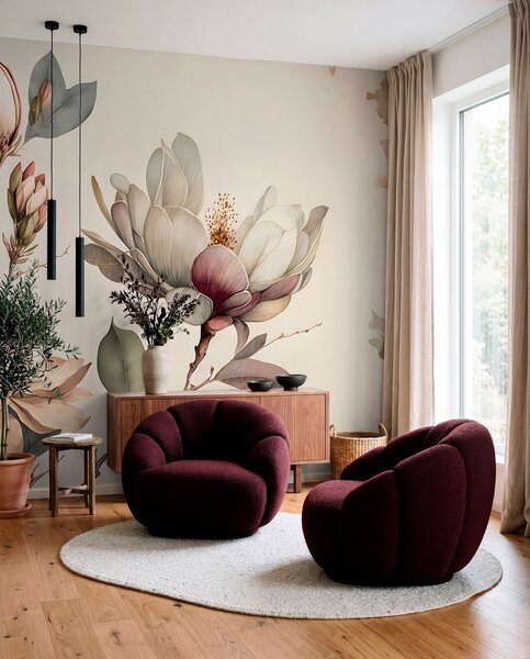 Fototapety Ilustracja magnolia, Fototapety Kwiaty, u93020 : Uwalls.pl