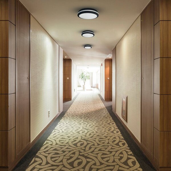 Lampa sufitowa Marlon Milagro Lighting, czarny, łazienka, tworzywo sztuczne, nowoczesny