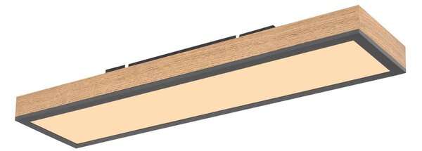 Globo Lampa sufitowa LED Doro, jasne drewno, salon / jadalnia, drewno, nowoczesny