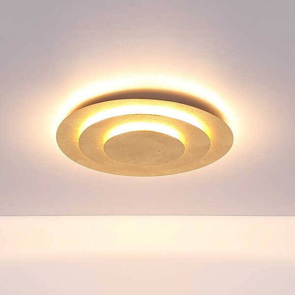 Globo Lampa sufitowa LED Heda, mosiężny / złoty, salon / jadalnia, metal, nowoczesny
